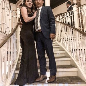 Black long dress. Pic shows beautiful fit.